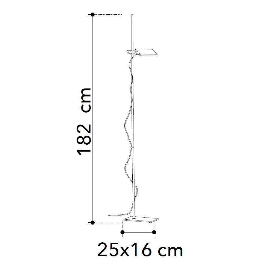 Piantana BOOK Led 182cm 18W In Alluminio