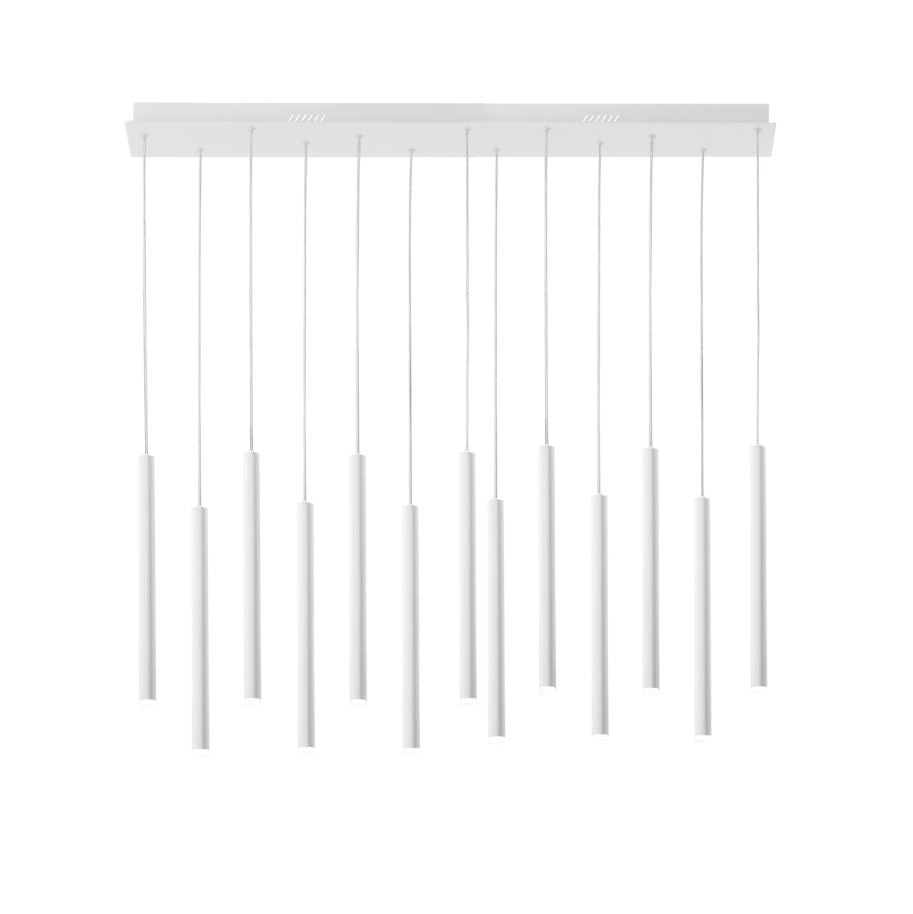 Lampadario PYPE 13 luci Led CCT 200cm 65W In Metallo