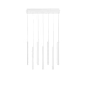 Lampadario PYPE 7 luci Led CCT 200 cm 35W In Metallo