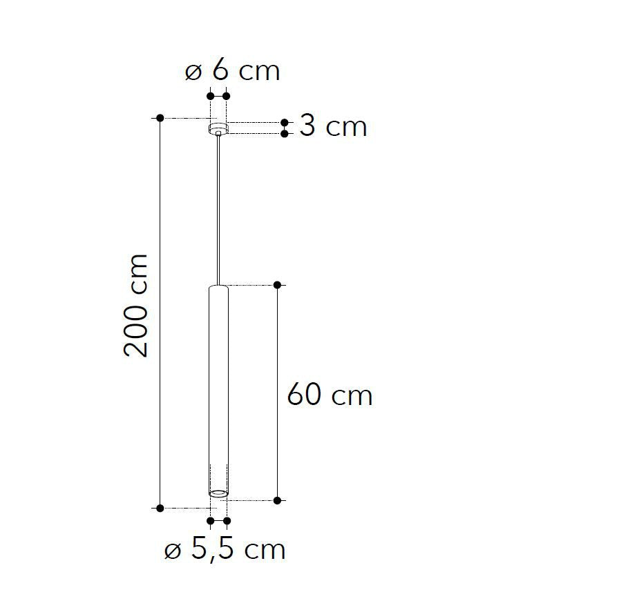 Lampadario FLUKE Led(GU10) 60 cm in Metallo