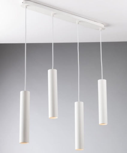 Lampadario FLUKE 4 luci Led(GU10) 200 cm In Metallo