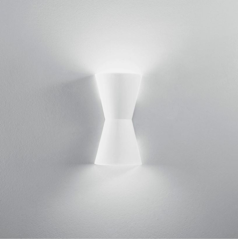 Applique CLEPSYDRA 2 portalampade Led (E14) 30 cm in Gesso