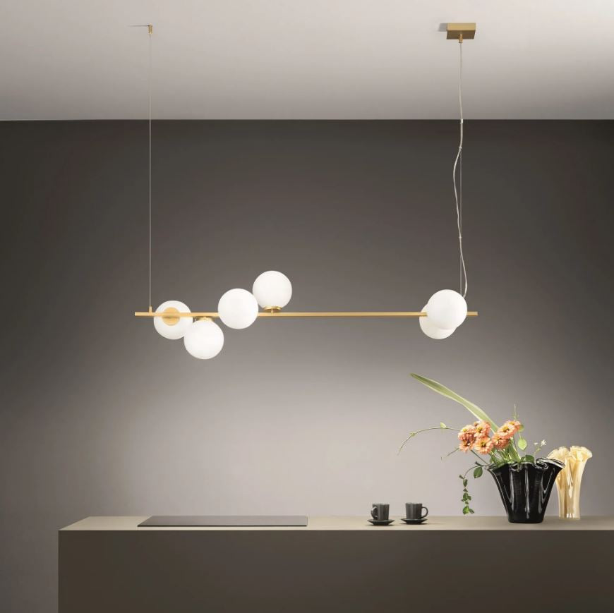 Lampadario ENOIRE 6 Luci Led(E14) 120 cm in Metallo