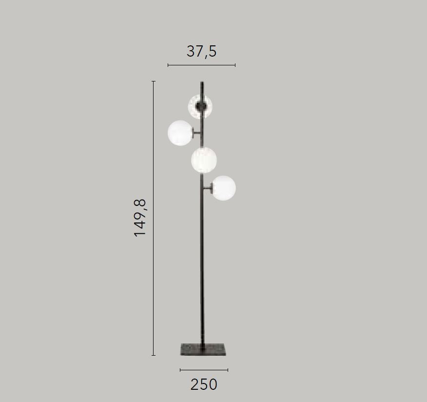 Piantana ENOIRE 4 Luci Led(E14) 149,7 cm in Metallo