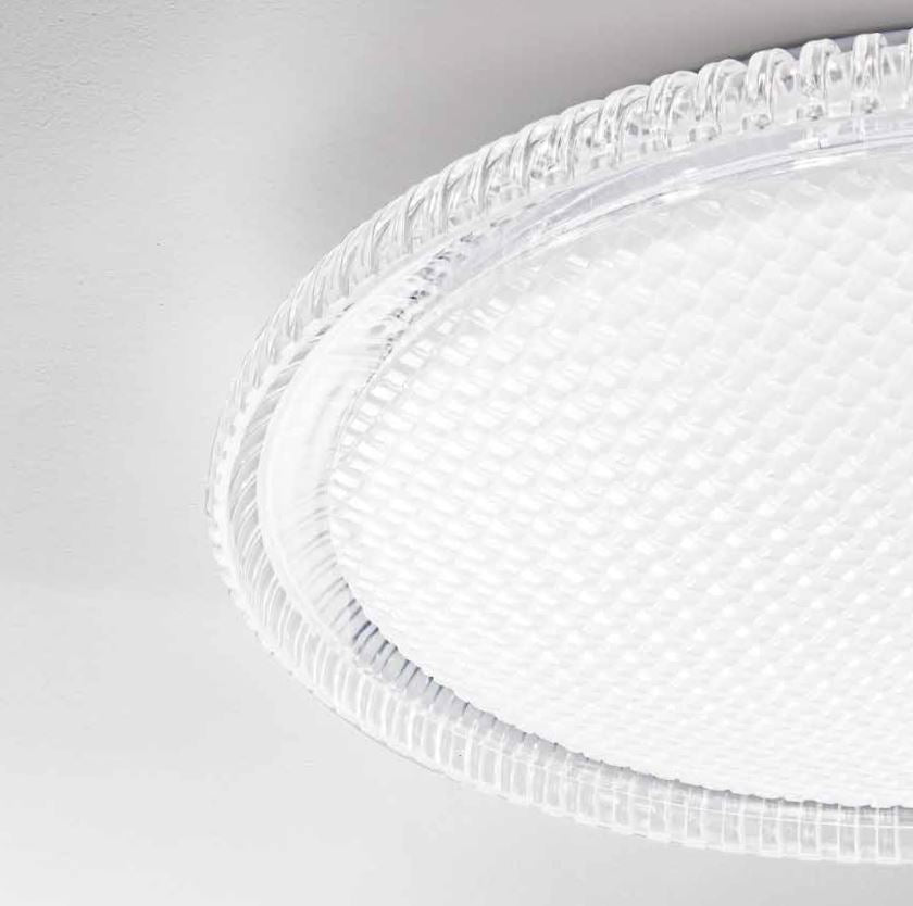 Plafoniera FROZEN CCT Rotonda 50 cm In Metallo e Acrilico