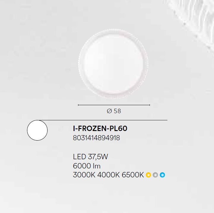 Plafoniera FROZEN CCT Rotonda 50 cm In Metallo e Acrilico