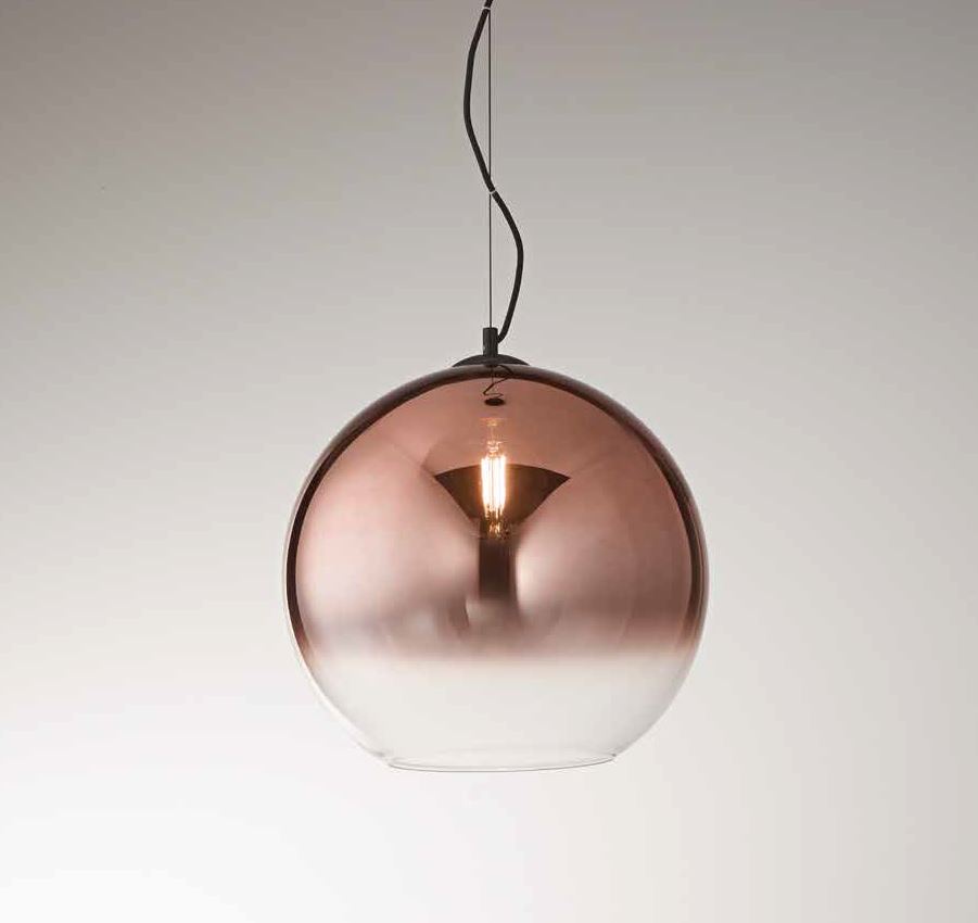 Lampadario MARTE a Sospensione E27 25 cm In Vetro
