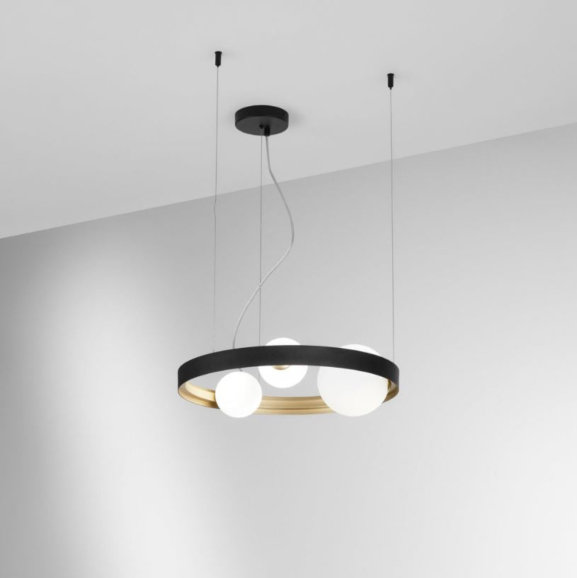 Lampadario SONETTO a Sospensione 3 Luci Led(G9) 45 cm in Alluminio