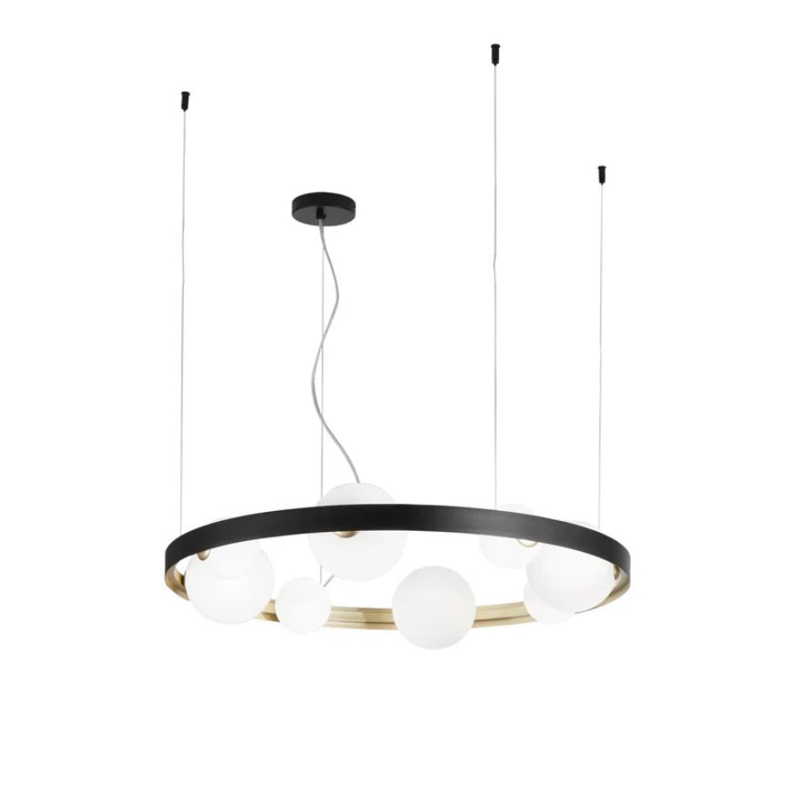 Lampadario SONETTO a Sospensione 8 Luci Led(G9) 76 cm in Alluminio