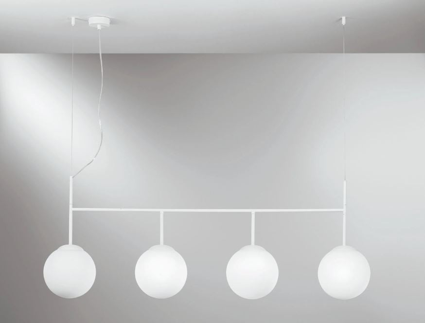 Lampadario BALY a Sospensione 4 Luci Led(E27) 125 cm in Metallo