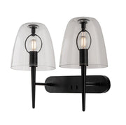Applique ARES 2 luci Led(E14) 42 cm in Vetro