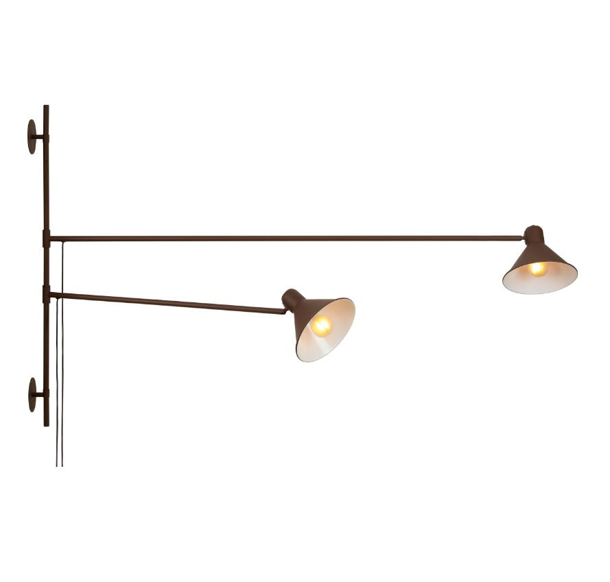 Applique DUETTO 2 Luci Led(E27) 150 cm in Metallo
