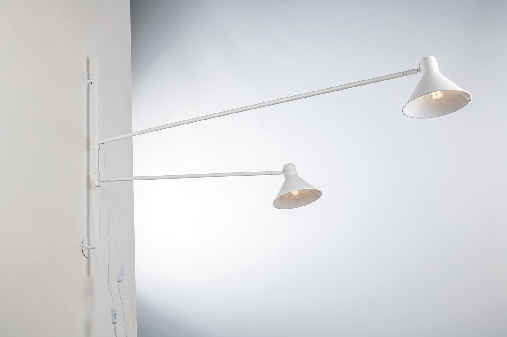 Applique DUETTO 2 Luci Led(E27) 150 cm in Metallo