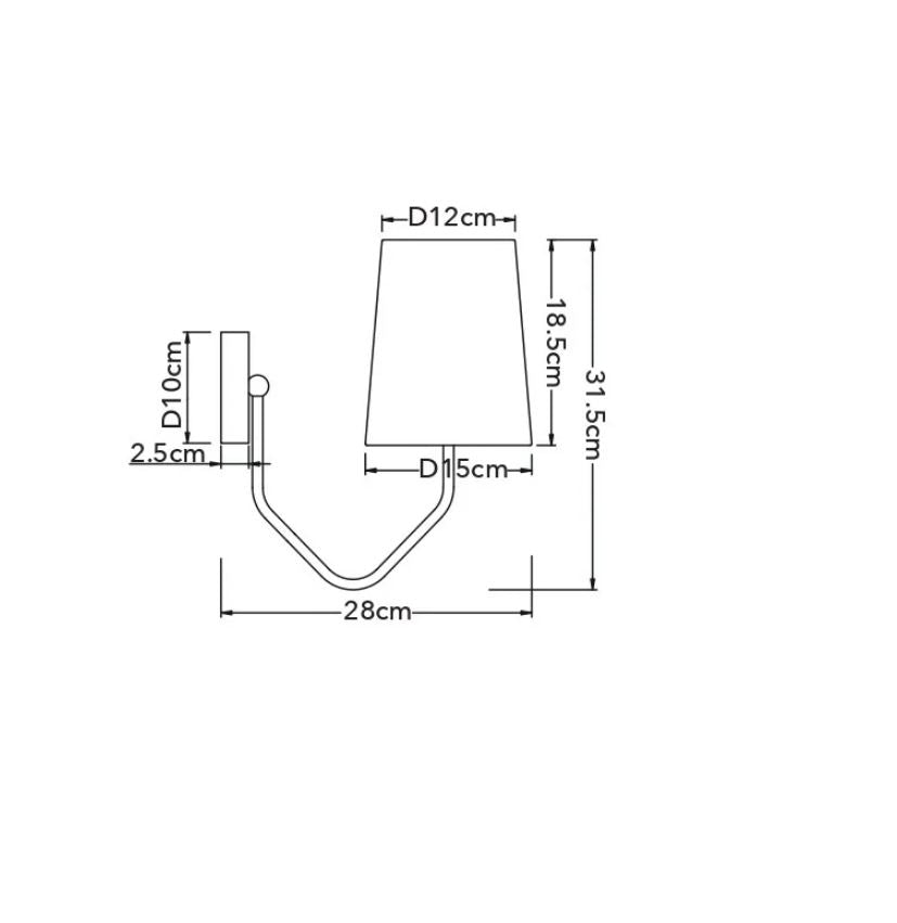 Applique SALLY Luce Led(E14) 32 cm in Metallo e Vetro