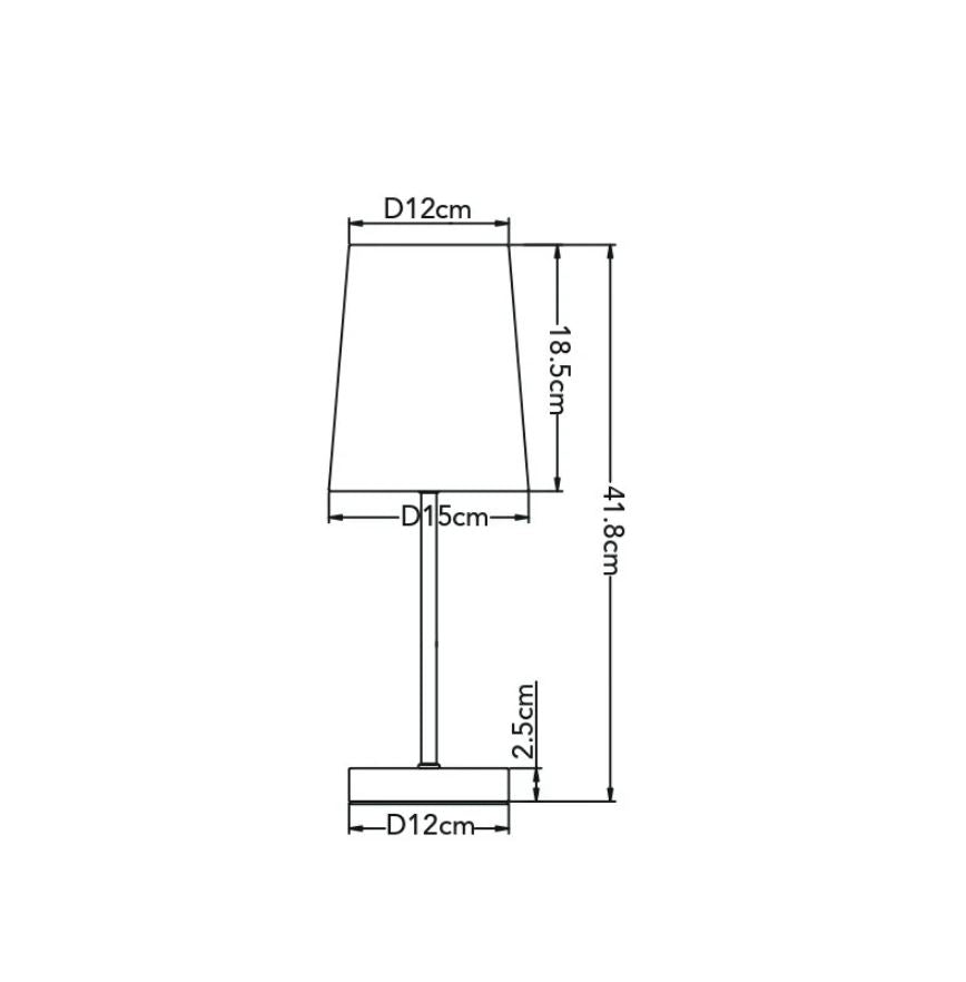 Lampada SALLY Led(E14) 42 cm in Metallo e Vetro