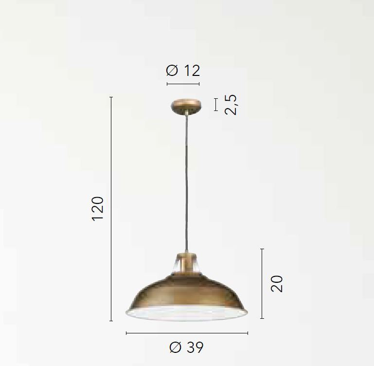 Lampadario BOGOTÀ a Sospensione Led (E27) 39 cm In Metallo