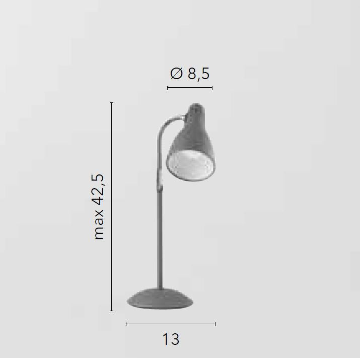 Lampada LOGIKO da Tavolo Led(E27) 42.5 cm in Metallo