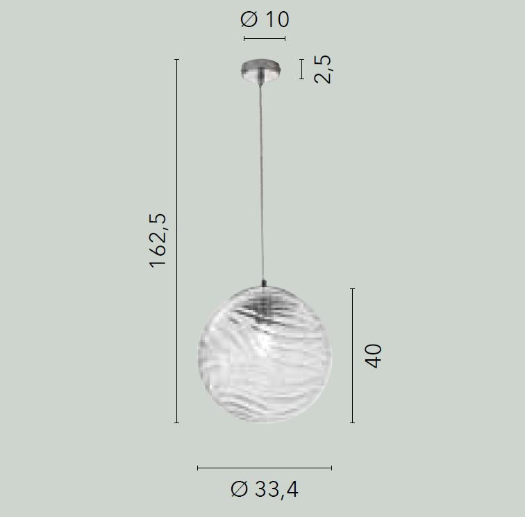 Lampadario NEREIDE a Sospensione LED(E27) 162 cm In Vetro