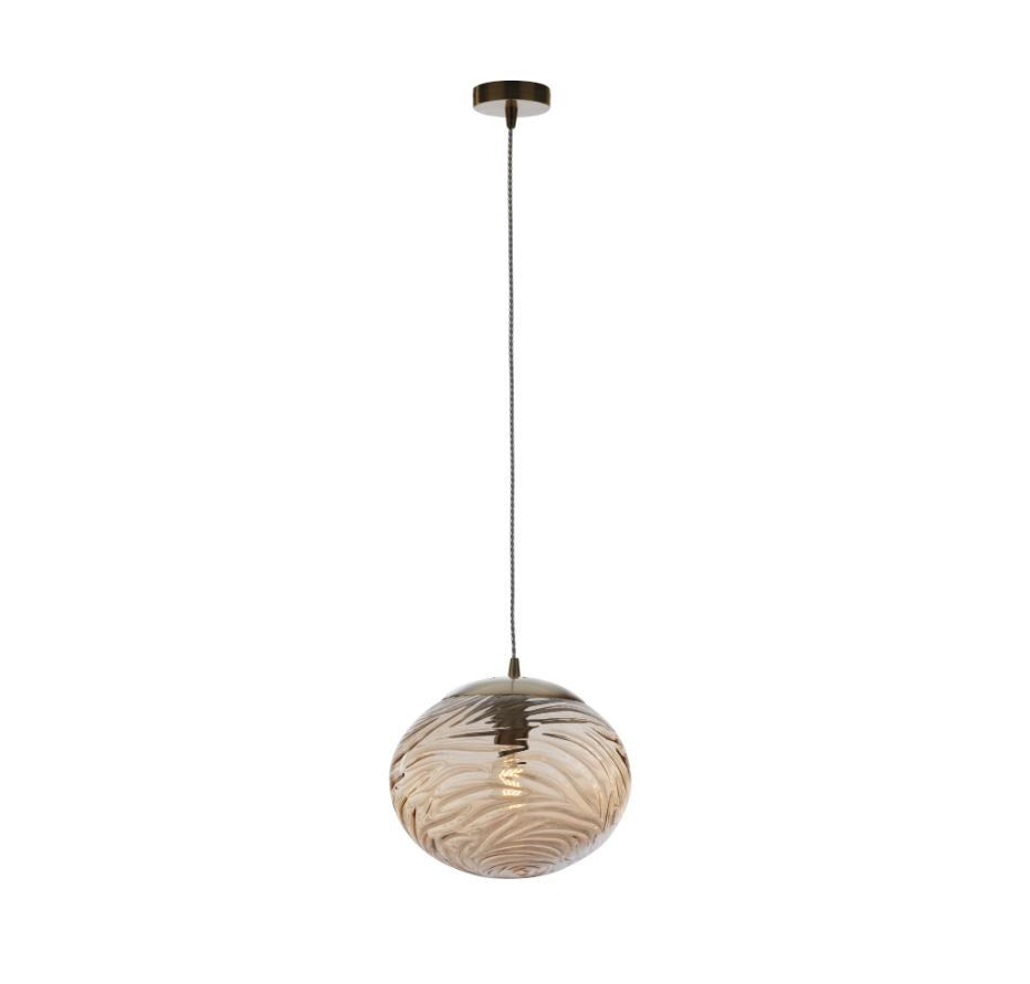 Lampadario NEREIDE Champagne a Sospensione LED(E27) 149,7 cm In Vetro