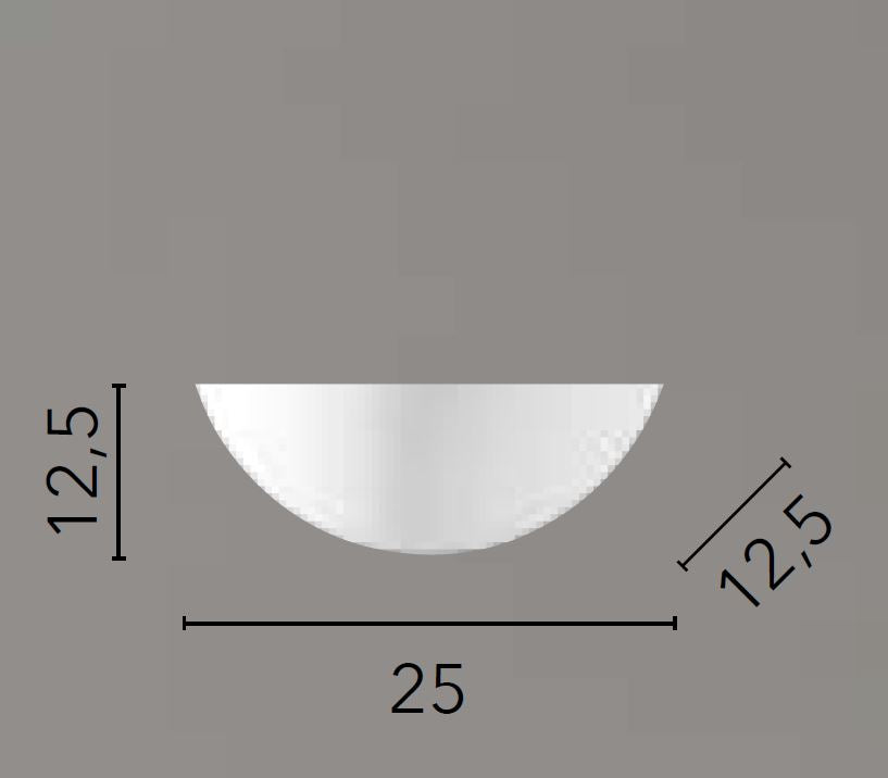 Applique MORITZ Led (E27) 25 cm In Gesso