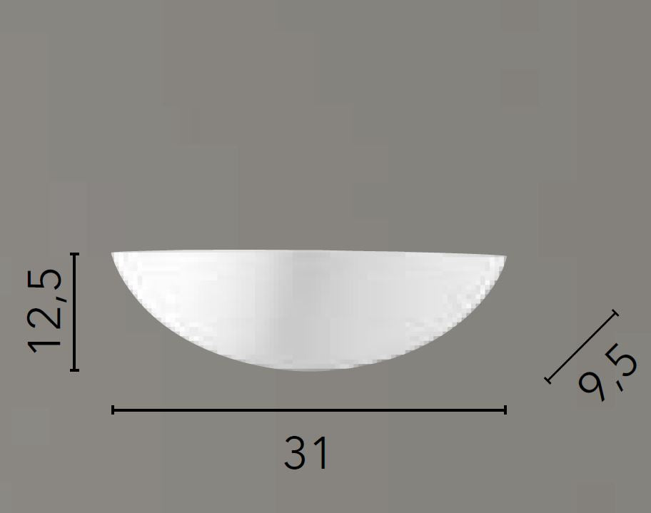 Applique MORITZ Led (E27) 31 cm In Gesso