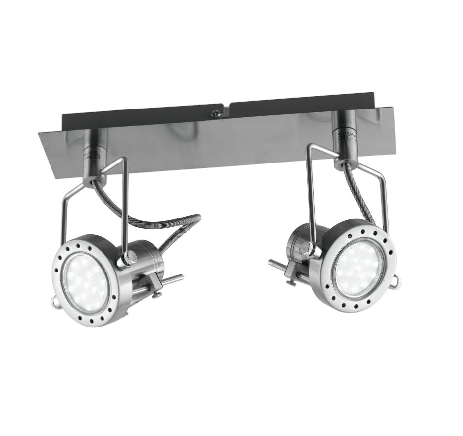 Plafoniera TECHNO 2 Luci Led(GU10) 31 cm 5W in Metallo