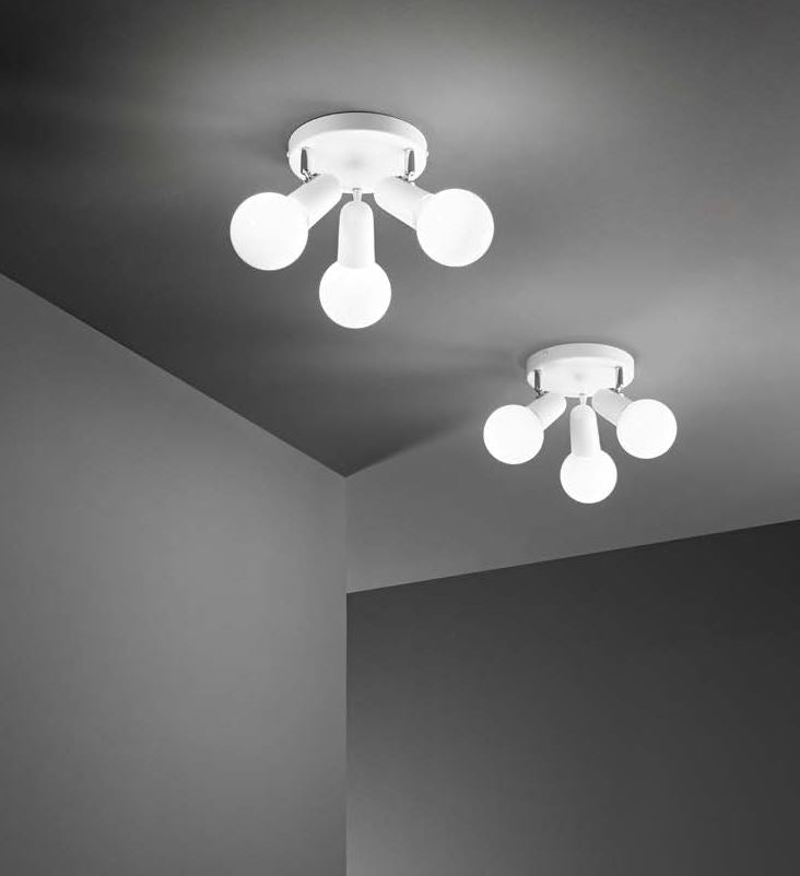 Plafoniera PUNTO 3 Portalampade Led(E27) 26 cm in Metallo
