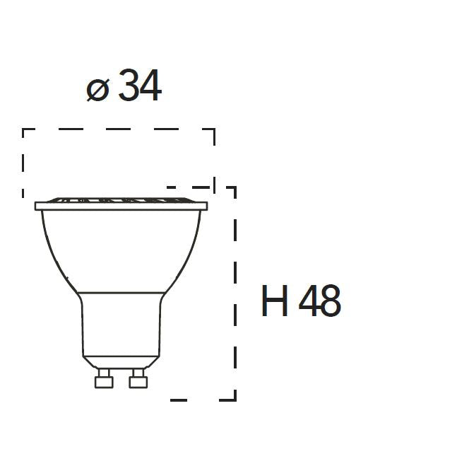 Lampadina LED GU10 MINI 4w Ottica 60°