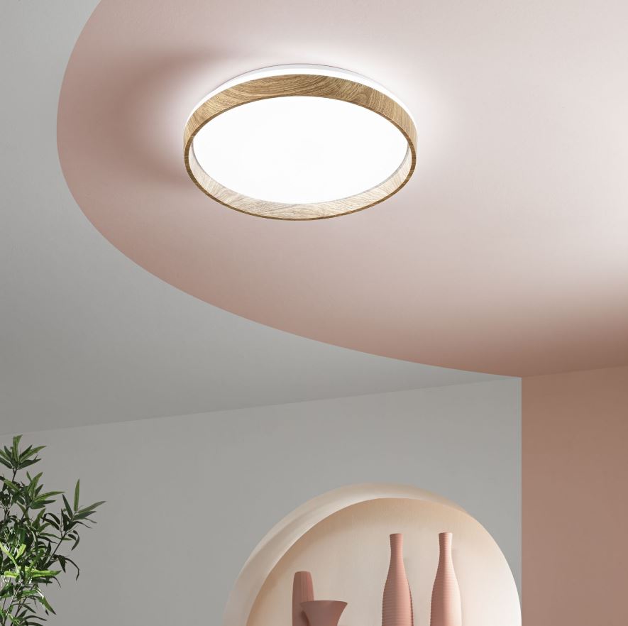 Plafoniera MADERA CCT Rotonda 48 cm In Legno