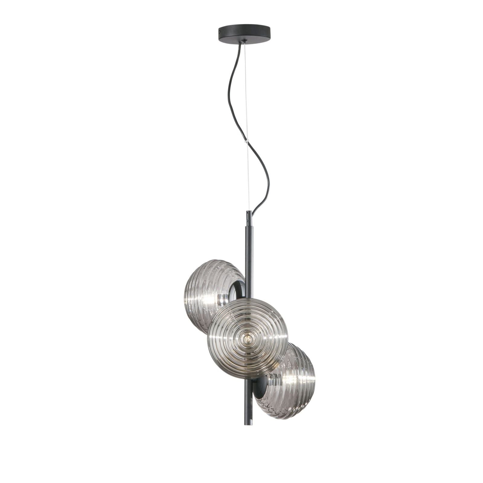 Lampadario RIPPLE  a Sospensione 3 sfere Led(E27) 32.5 cm in Vetro