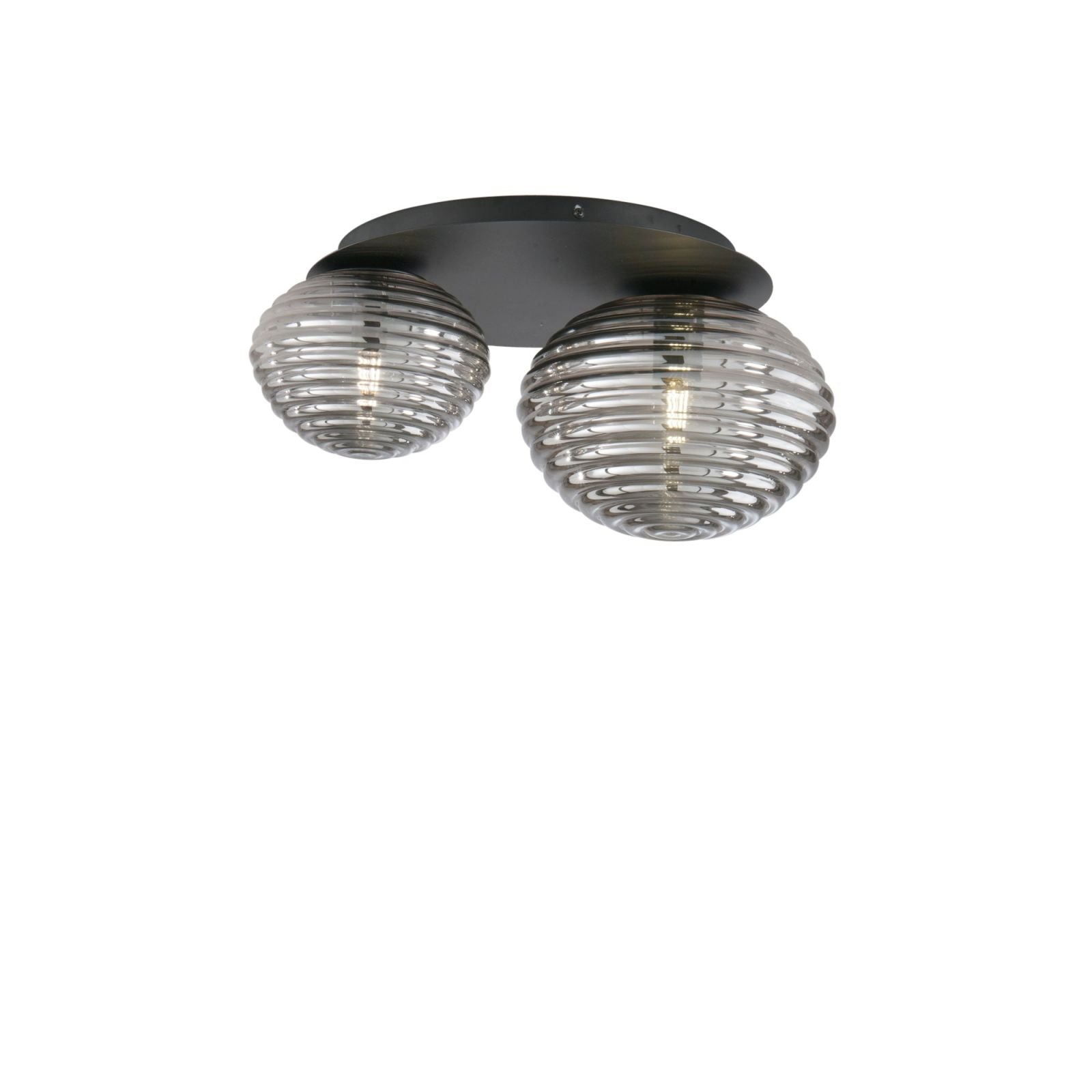 Plafoniera RIPPLE 2 sfere Led(E27) 45 cm in Vetro