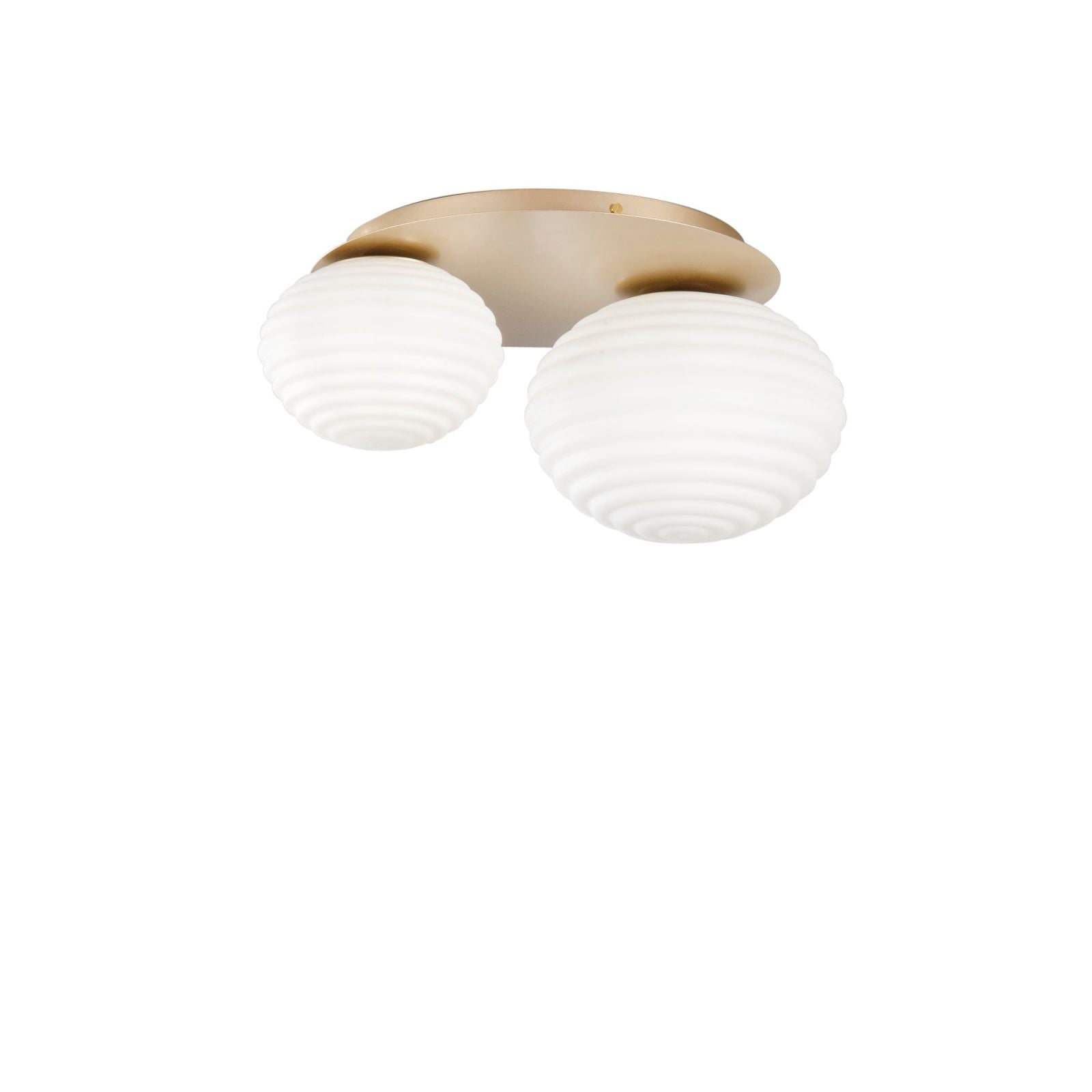 Plafoniera RIPPLE 2 sfere Led(E27) 45 cm in Vetro