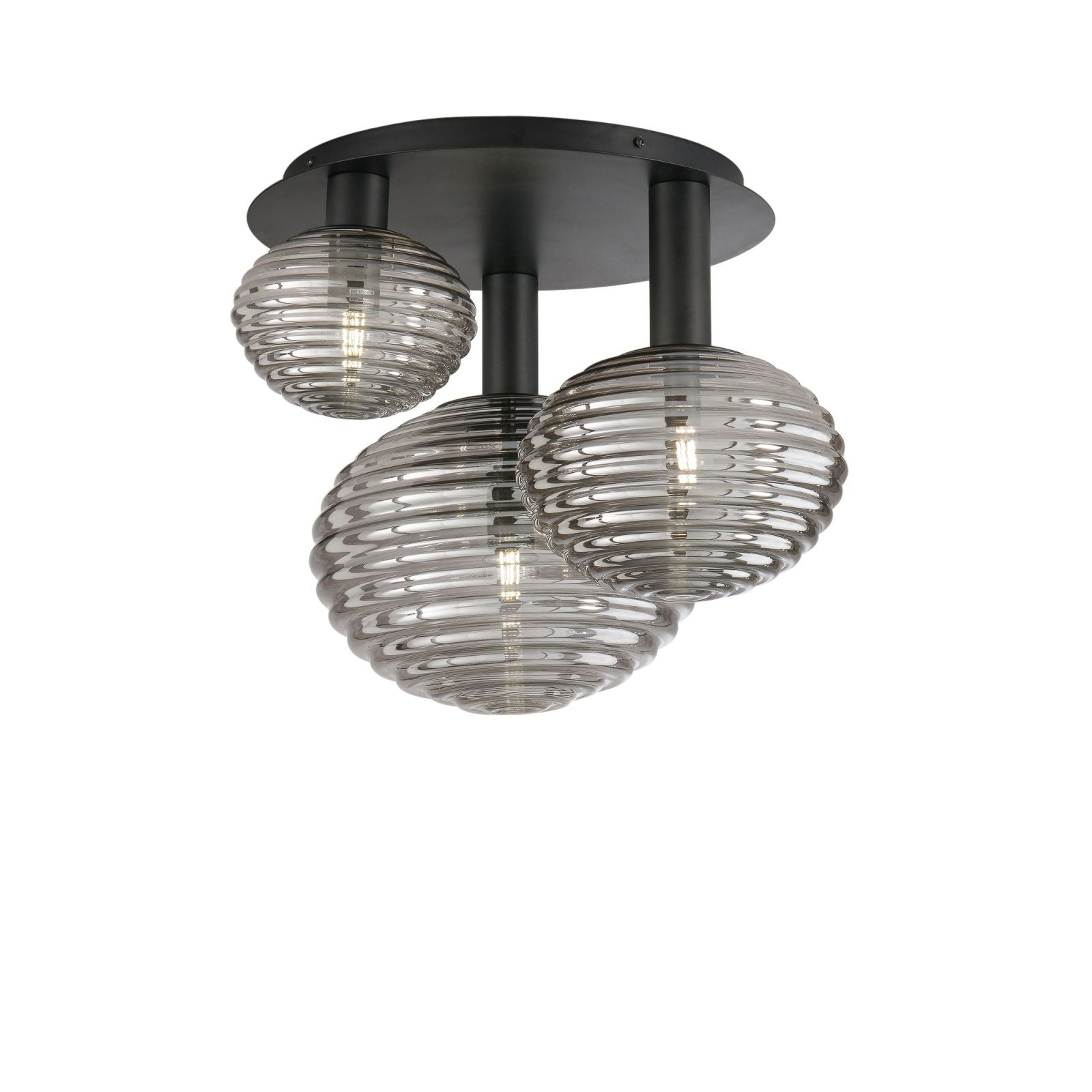 Plafoniera RIPPLE 3 sfere Led(E27) 53.5 cm in Vetro