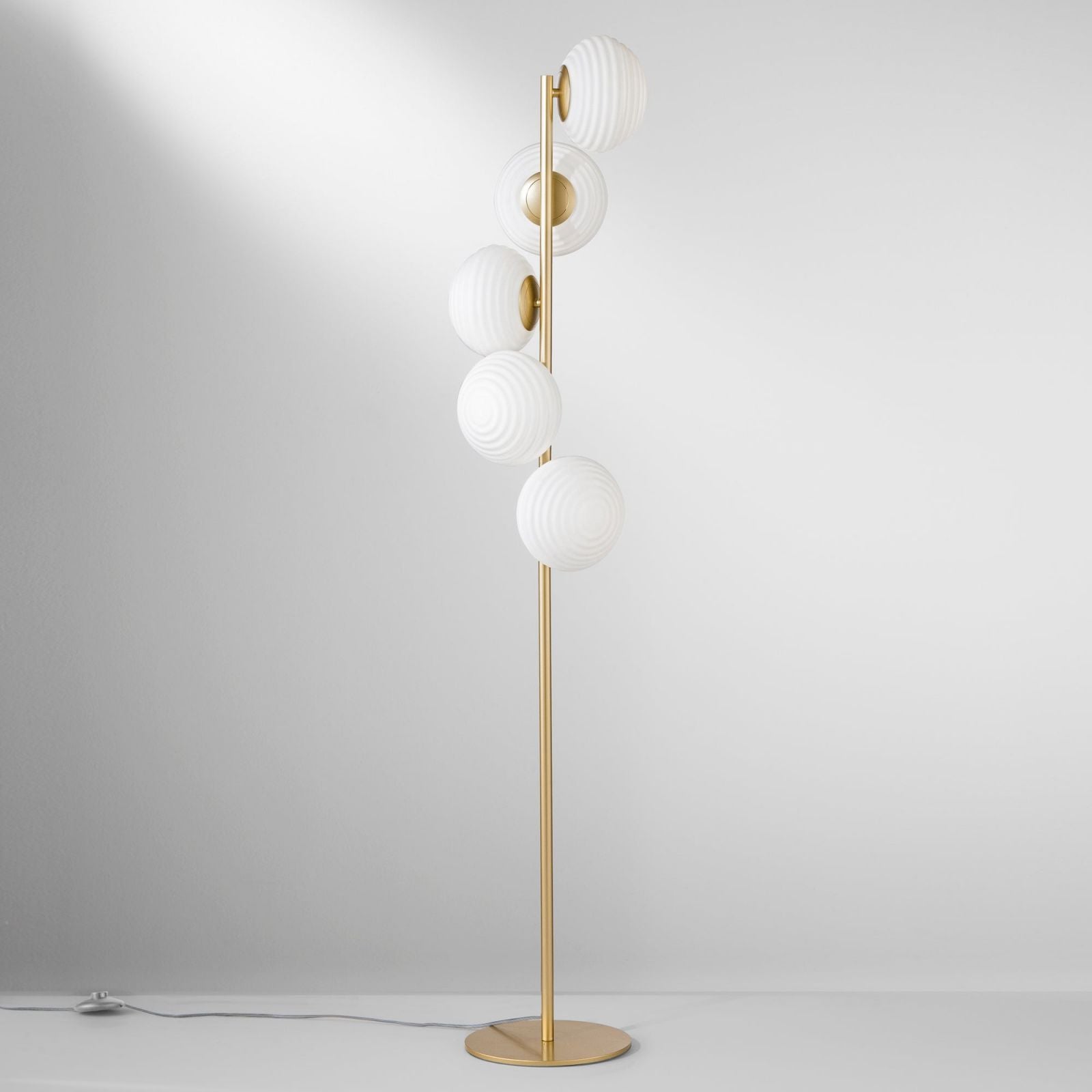 Piantana RIPPLE 5 sfere Led(E27) 160 cm in Vetro
