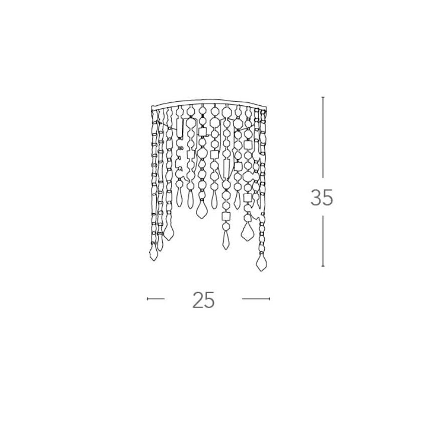 Applique BREEZE 2 portalampade Led (E14) 35 cm in Metallo