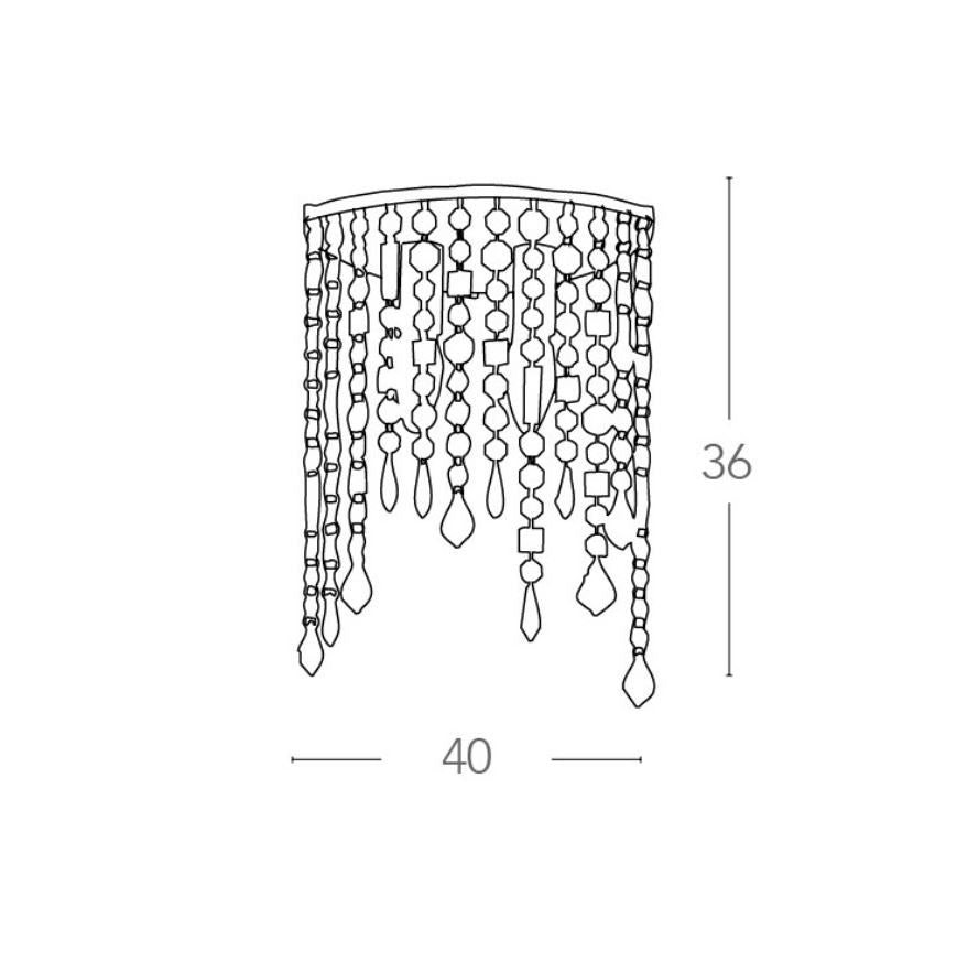 Plafoniera BREEZE 3 portalampade Led (E14) 40 cm in Metallo