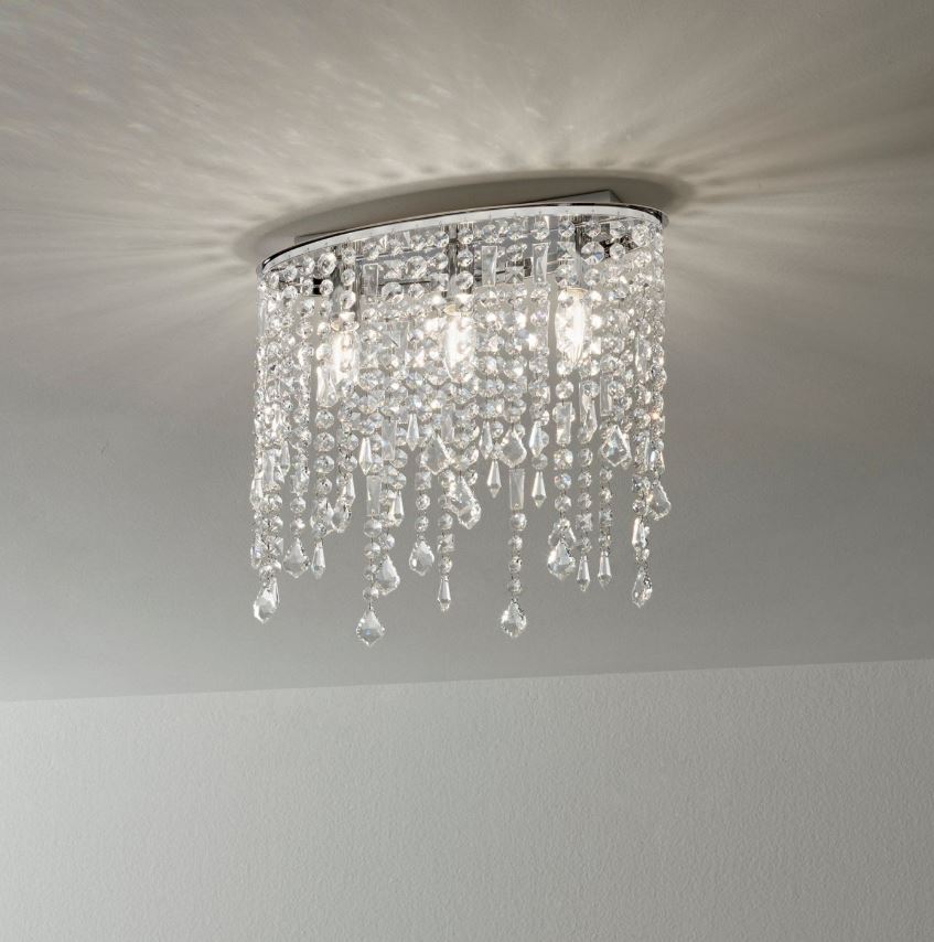 Plafoniera BREEZE 3 portalampade Led (E14) 40 cm in Metallo
