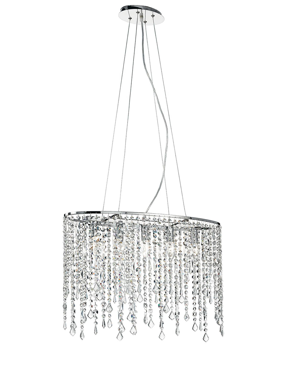 Lampadario BREEZE a Sospensione 5 Luci Led (E14) 140 cm In Metallo