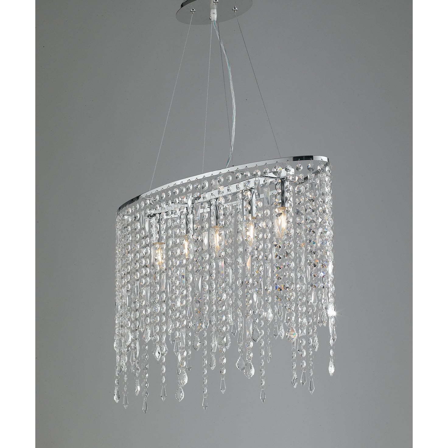 Lampadario BREEZE a Sospensione 5 Luci Led (E14) 140 cm In Metallo