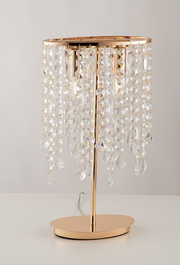 Lampada BREEZE Da Comodino 2 portalampade Led (E14) 44.5 cm in Metallo