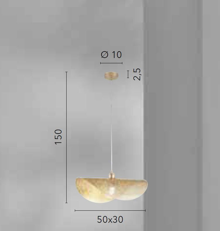 Lampadario RHEI a Sospensione Led (E27) 50 cm In Metallo