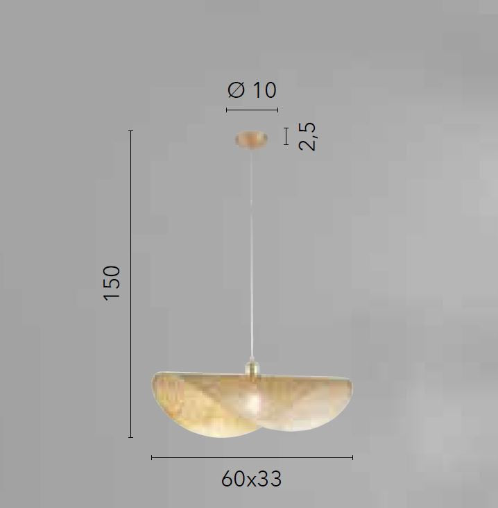 Lampadario RHEI a Sospensione Led (E27) 60 cm In Metallo