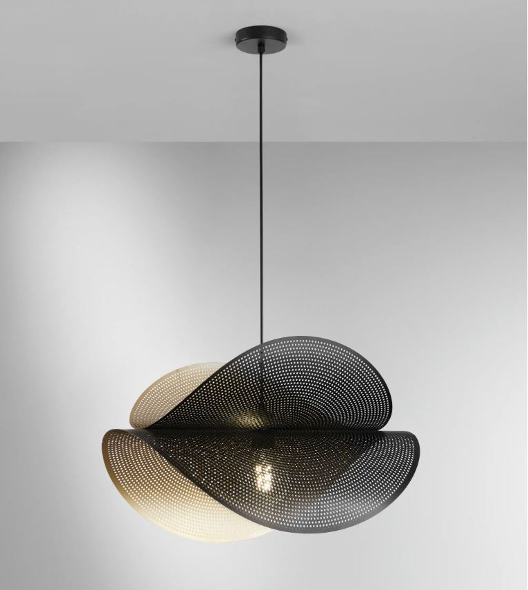Lampadario RHEI a Sospensione Doppia Vela Led (E27) 60 cm In Metallo