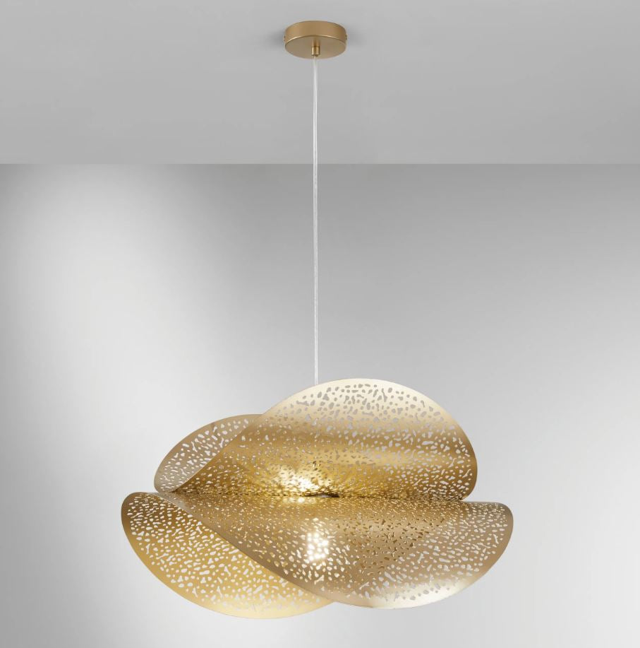 Lampadario RHEI a Sospensione Doppia Vela Led (E27) 60 cm In Metallo