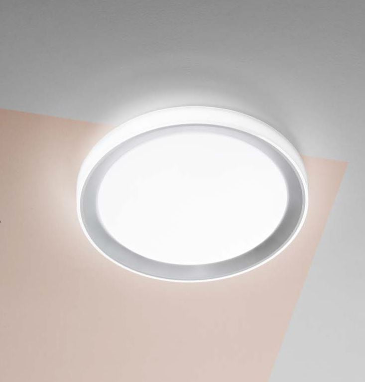 Plafoniera NEON CCT Rotonda 40 cm In Metallo e Acrilico