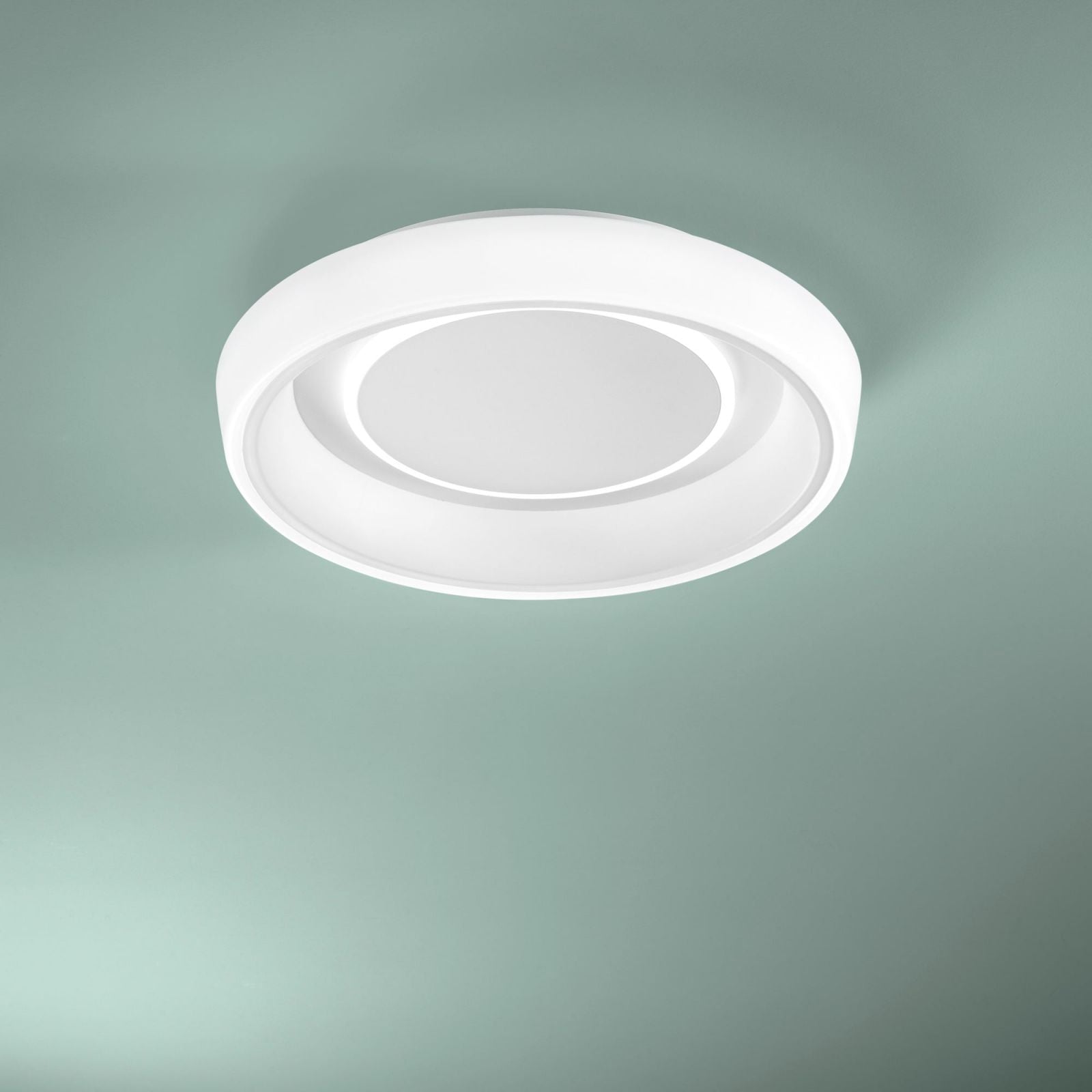 Plafoniera NURAX CCT Rotonda 49.5 cm In Alluminio e Acrilico