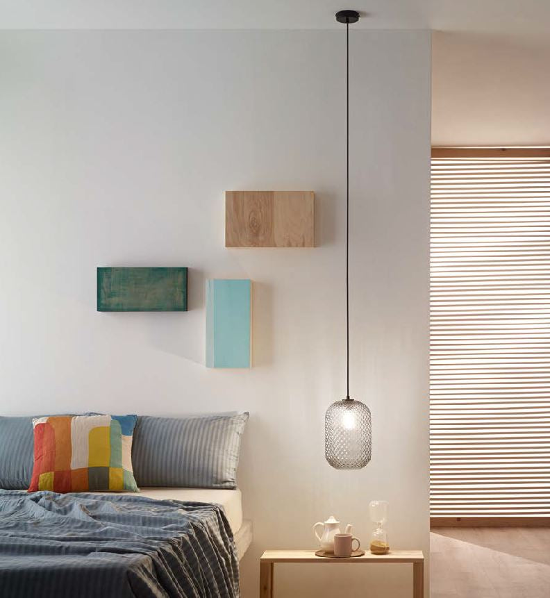 Lampadario ASHFORD a Sospensione E27 15 cm in Vetro