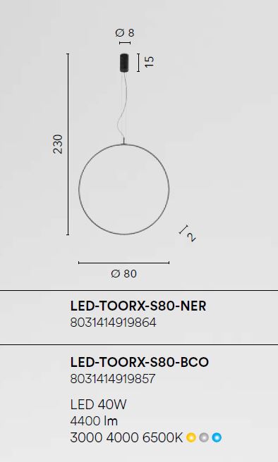TOORX CCT 80 cm 40W Aluminum Chandelier