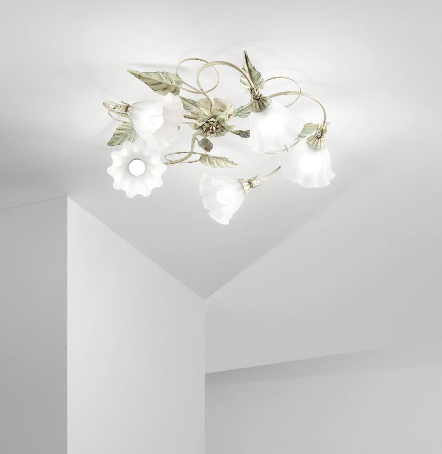 Plafoniera ISOTTA 5 Luci Led (E14) 68 cm In Metallo