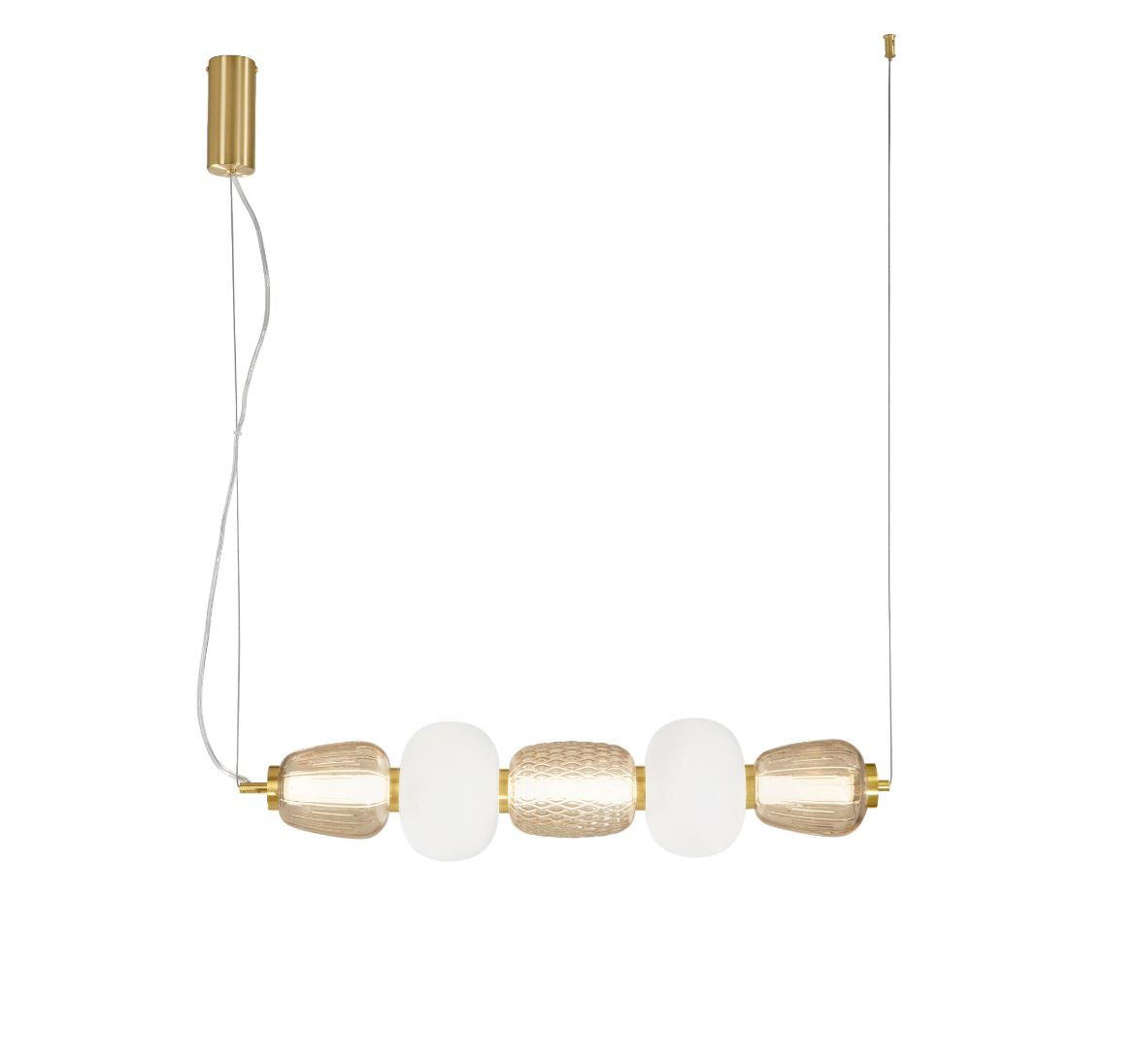 Lampadario TOTEM S5 a Sospensione 40W 241 cm In Vetro